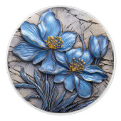 Blauwe ventilator keramische knop (Voorkant)