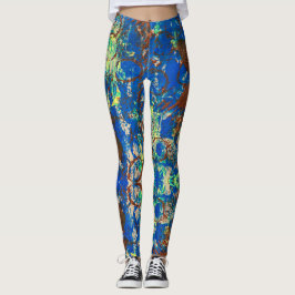 Blauwe ventilator leggings