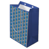 Blauwe ventilator medium cadeauzakje (Achterkant Gekanteld)