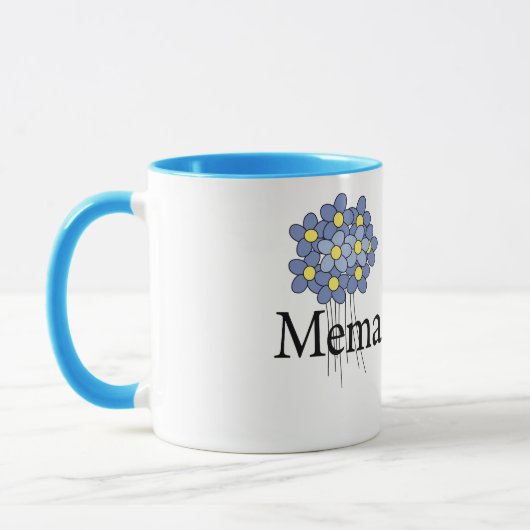 blauwe ventilator meMa T-shirt Mok (Links)