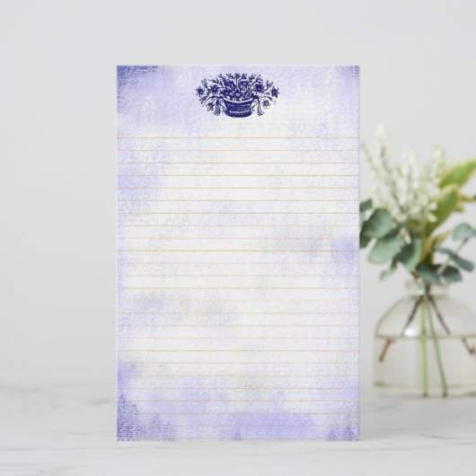 Blauwe  ventilator met Canvas langoeroe Briefpapier (Staand voorkant)