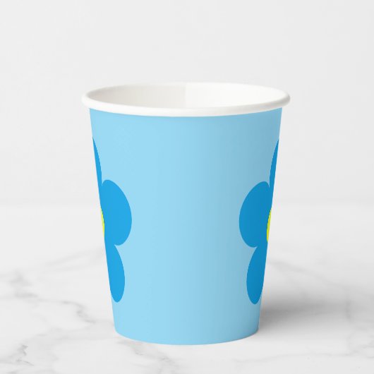 Blauwe ventilator papieren bekers (Links)