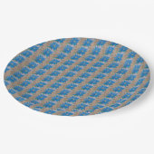 Blauwe ventilator papieren bordje (Gekanteld)