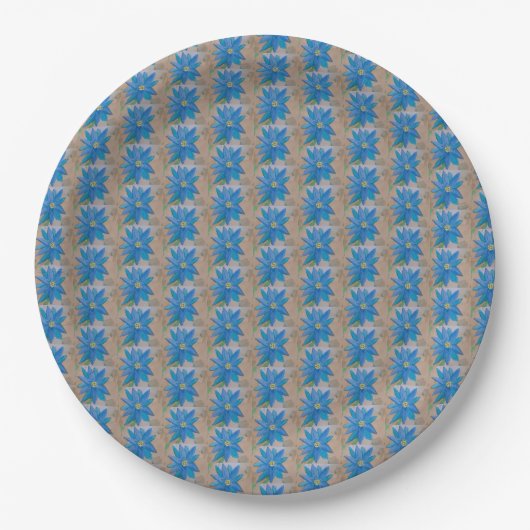 Blauwe ventilator papieren bordje (Voorkant)