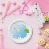 Blauwe ventilator papieren bordje (Feest)