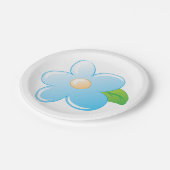 Blauwe ventilator papieren bordje (Gekanteld)