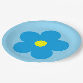 Blauwe ventilator papieren bordje (Gekanteld)