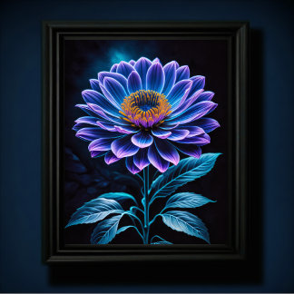 Blauwe ventilator poster