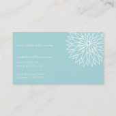 Blauwe ventilator Power Chic Stylish Visitekaartje (Achterkant)