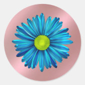 Blauwe ventilator ronde sticker (Voorkant)