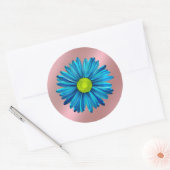 Blauwe ventilator ronde sticker (Envelop)