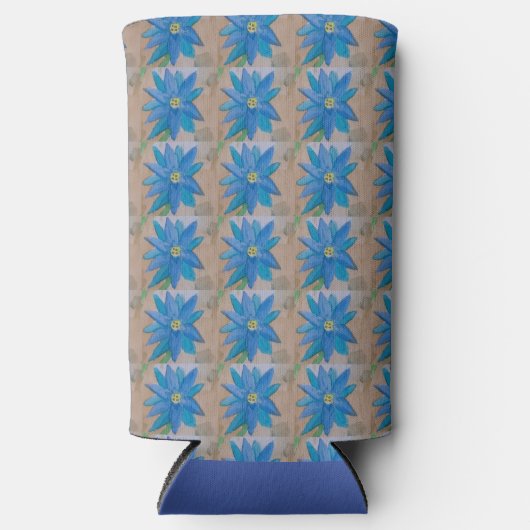 Blauwe ventilator seltzer blikjeskoeler (Voorkant)