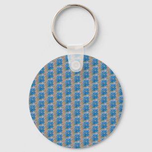 Blauwe ventilator sleutelhanger