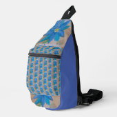 Blauwe ventilator sling bag (Rechterhoek)
