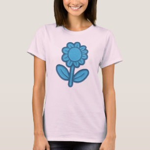 Blauwe ventilator t-shirt