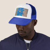 Blauwe ventilator trucker pet (In situ)