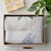 Blauwe ventilator vlinder gekleurd ontkoppeld tissuepapier (Geschenk)