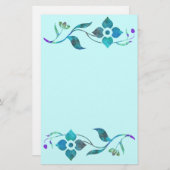 Blauwe ventilatorgrens briefpapier (Voorkant / Achterkant)