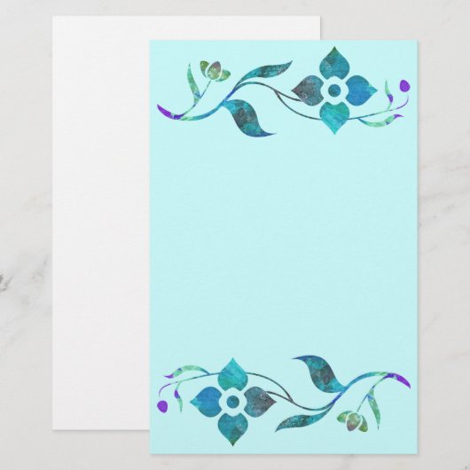 Blauwe ventilatorgrens briefpapier (Voorkant / Achterkant)