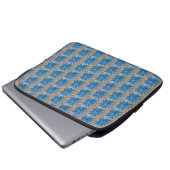 Blauwe ventilatorlaptophoes laptop sleeve (Voorkant onderkant)