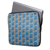 Blauwe ventilatorlaptophoes laptop sleeve (Voorkant Links)