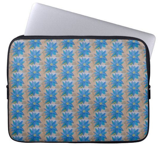 Blauwe ventilatorlaptophoes laptop sleeve (Voorkant)