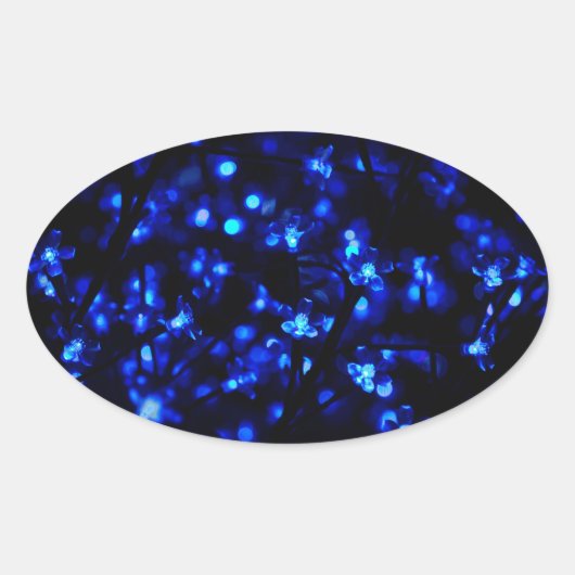 blauwe ventilatorverlichting ovale sticker (Voorkant)