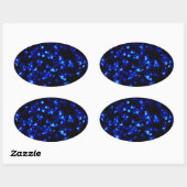 blauwe ventilatorverlichting ovale sticker (Vel)