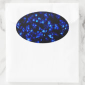 blauwe ventilatorverlichting ovale sticker (Tas)