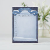 Blauwe Verbintenisceremonie Aangepaste routebeschr Kaart (Staand voorkant)