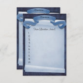 Blauwe Verbintenisceremonie Aangepaste routebeschr Kaart (Voorkant / Achterkant)