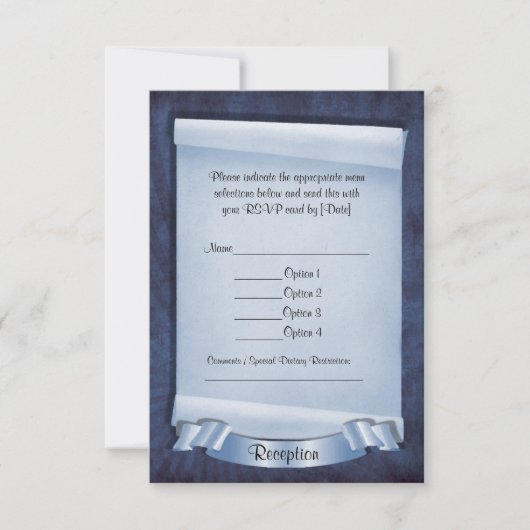 Blauwe Verbondenheids Ceremonie Aangepaste Ontvang Kaart (Voorkant)