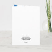 Blauwe Veren Abstracte AI Kunst Gelukkig Verjaarda Kaart (Achterkant)