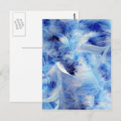 Blauwe veren briefkaart (Voorkant / Achterkant)