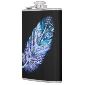 Blauwe veren kolf - Kies kleuren Heupfles (Links)