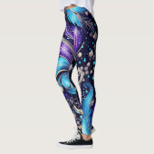 Blauwe veren leggings (Links)
