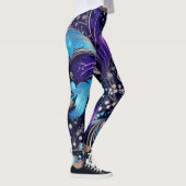 Blauwe veren leggings (Rechts)