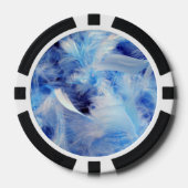 Blauwe veren pokerchips (Voorkant)
