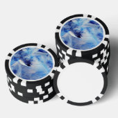 Blauwe veren pokerchips (Opstapeling)