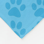 Blauwe verf afdrukken op blauw patroon fleece deken (Hoek)