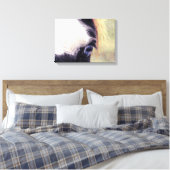 Blauwe verf canvas afdruk (Insitu (Slaapkamer))