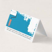 Blauwe verf | Carpinghandgereedschap Visitekaartje (Achterkant)