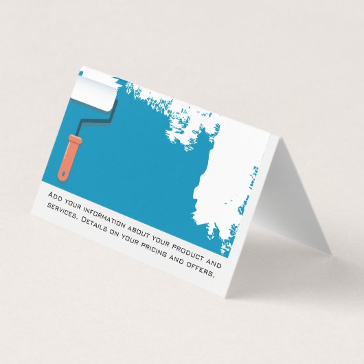 Blauwe verf | Carpinghandgereedschap Visitekaartje (Achterkant)