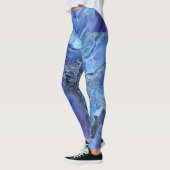 Blauwe verf giet leggings (Links)