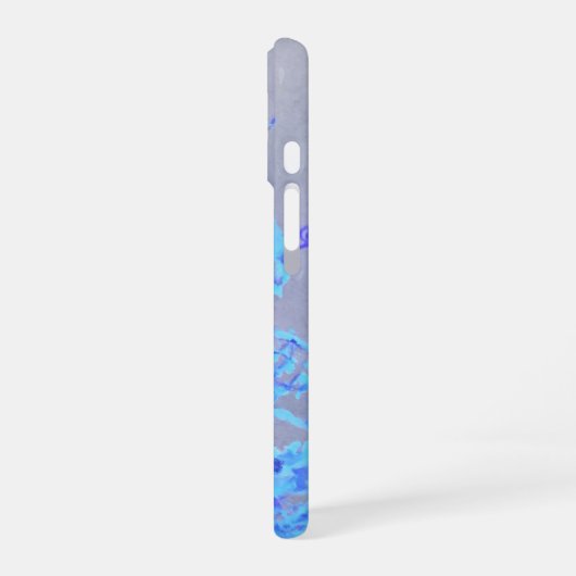 Blauwe verf kleur splash art iphone case 16 hoesje (Linkerkant)