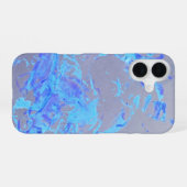 Blauwe verf kleur splash art iphone case iPhone 16 hoesje (Achterkant horizontaal)