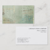  blauwe verf Krantenkrant STamped collage Visitekaartje (Voorkant / Achterkant)