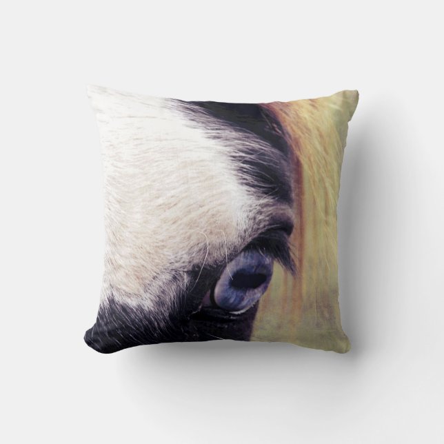 Blauwe verf kussen (Voorkant)