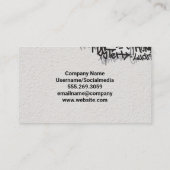 Blauwe verf over graffiti visitekaartje (Achterkant)