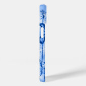 Blauwe Verf Splatter & Lelies Case-Mate iPhone Case (Achterkant / Rechts)